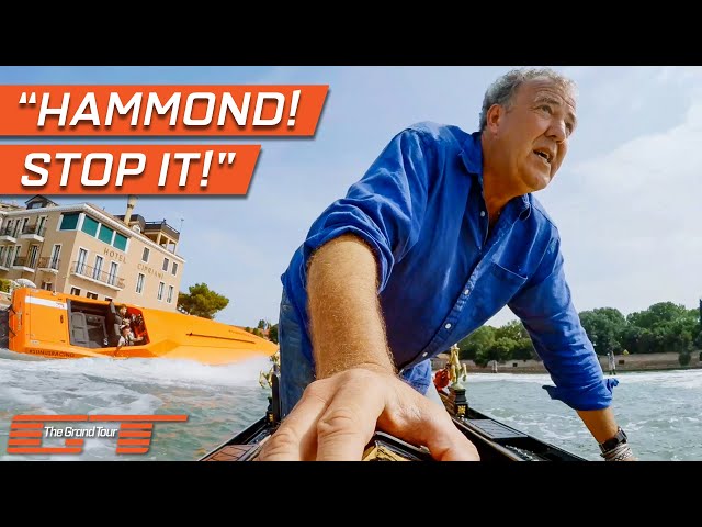 Clarkson and May's Relaxing Gondola Ride Ruined by Hammond 😬 #Shorts