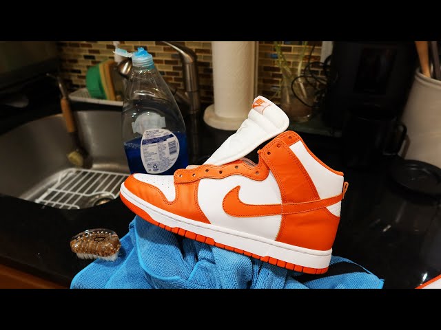 How I Cleaned these “Syracuse” Nike Dunk High Retros that I Bought Used
