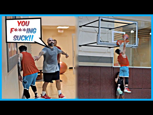 Short Asian TAKES OVER & DUNKS after Trash Talker PUSHES him into WALL!!