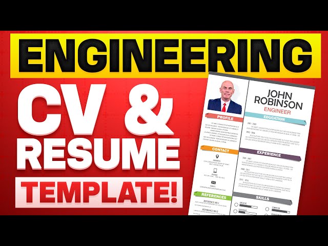 ENGINEER RESUME & CV TEMPLATES! (How to WRITE a BRILLIANT ENGINEERING CV or RESUME!)
