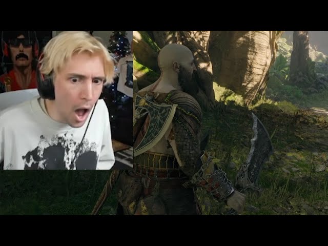 xQc realizes hes playing God of War Ragnarok in 4K