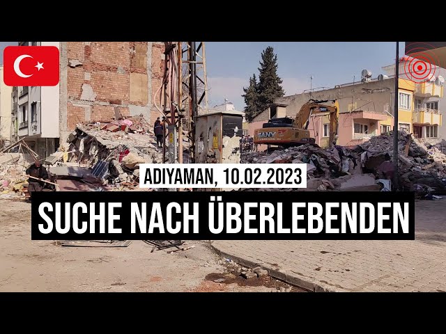 10.02.2023 #Adıyaman Suche nach #Erdbeben-Überlebenden in der #Türkei