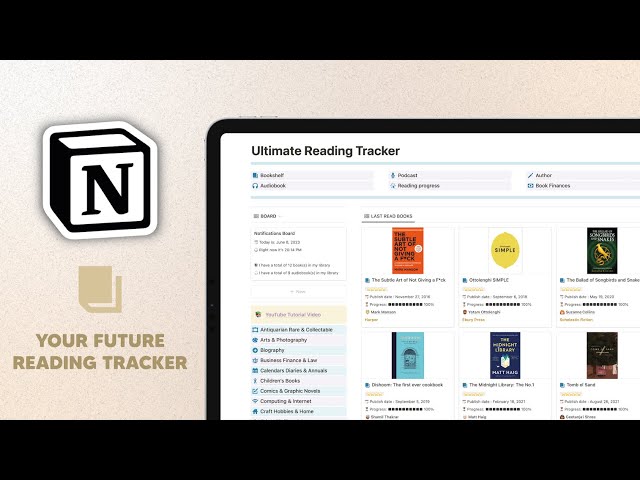 Level Up Your Reading Experience with the Ultimate Notion Reading Tracker! 📚🚀