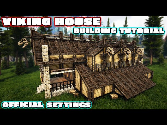 Ark: How To Build A Viking House | Building Tutorial | Official Settings