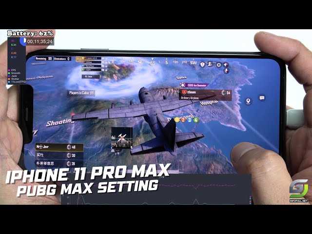 iPhone 11 Pro Max test game PUBG Max Setting 2024