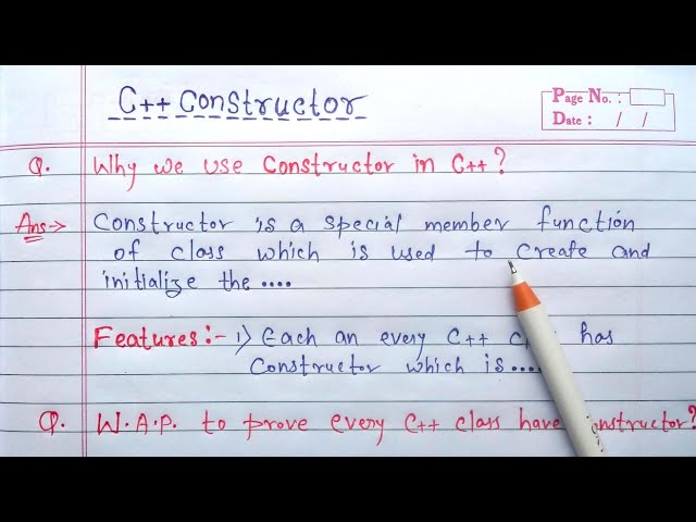 Why we use constructor? | Every c++ class has constructor either given by user or added by compiler