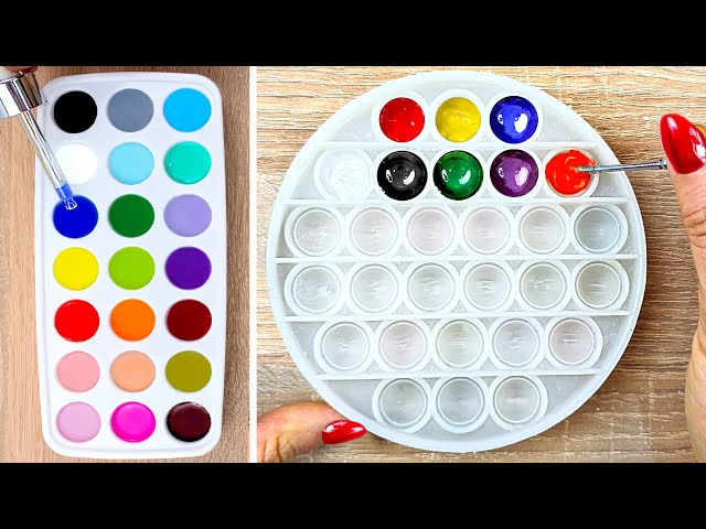 How to Create 40 Colors Made from 3 Primary Colors |  Satisfying Color Mixing Compilation