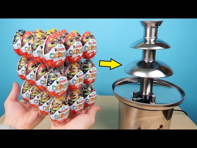 What if you make a chocolate fountain out of 36 Kinder Surprises?