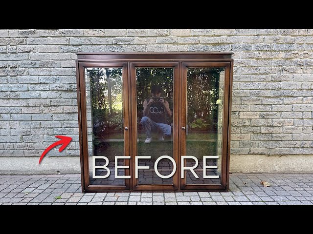 Trashed Cabinet Makeover with 135 Slats DIY Louver Doors [Extreme Woodworking]