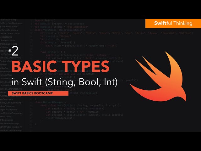 How to use basic Types in Swift (Bool, String, Int) | Swift Basics #2