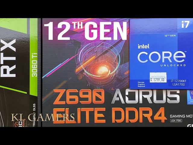 Satisfying 12th Gen intel Core i7 12700KF GIGABYTE Z690 AORUS ELITE DDR4 RTX3060Ti Gaming PC Build