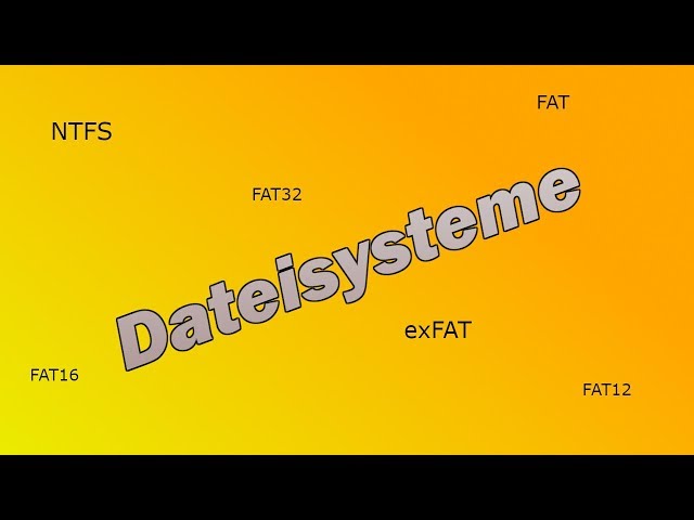 Dateisysteme - Was muss ich beachten? (FAT, NTFS, exFAT)