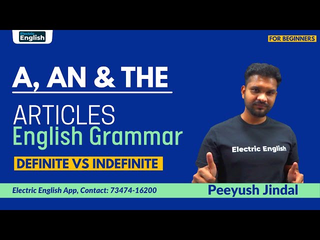 A An The Articles English Grammar For All Punjab Govt Exams PSSSB/PUNJAB POLICE  || Electric English