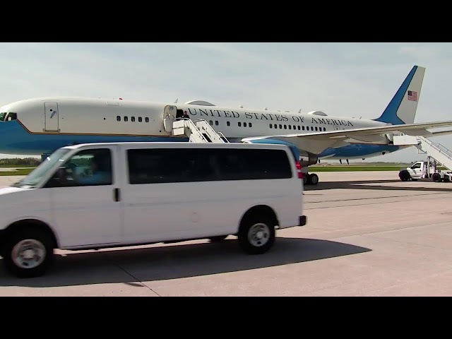 Jill Biden arrives at Gerald R Ford International Airport