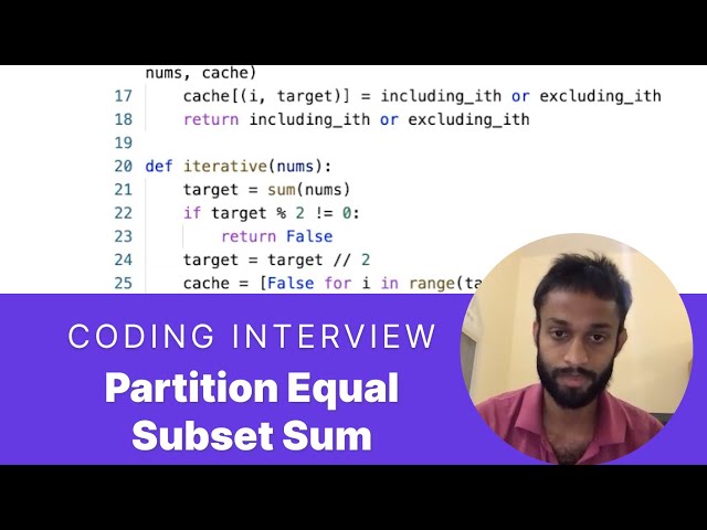 Google Software Engineering Mock Interview: Partition Equal Subset Sum
