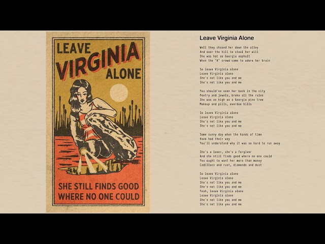 Tom Petty - Leave Virginia Alone (Official Lyric Video)