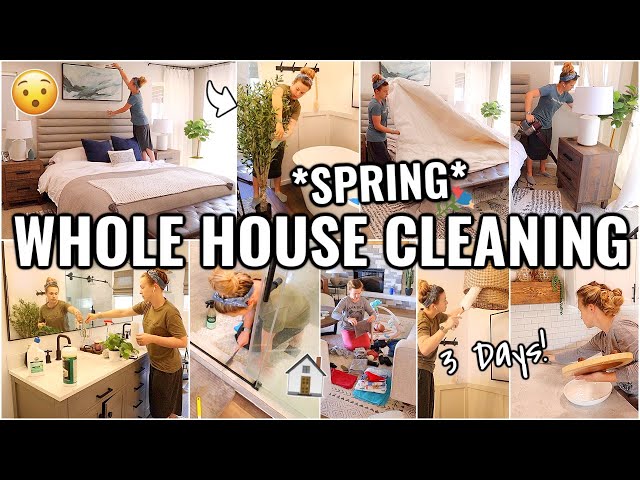 WHOLE HOUSE SPRING CLEAN WITH ME!!🏠 EXTREME DEEP CLEANING ROUTINE | 2022 CLEANING MOTIVATION