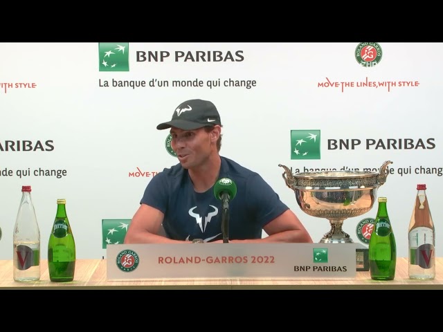 Rafael Nadal Press conference after his victory at RG'22