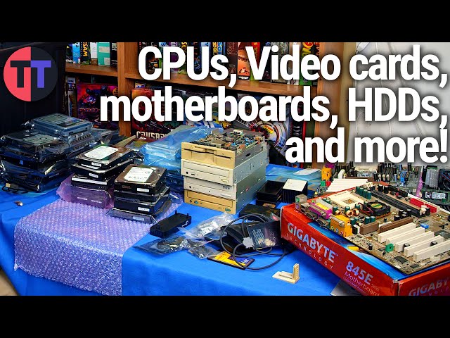 Checking Out Tons of Old CPUs, Video Cards, Motherboards, HDDs, and More