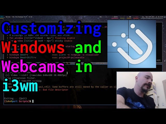 i3: Managing Windows and Webcams for screencasting