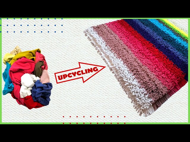 Rug from old T-shirts - useful upcycling (English subtitles)