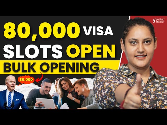 Good News: US Visa Slots Open Now | 80,000 visa slots | Study in USA
