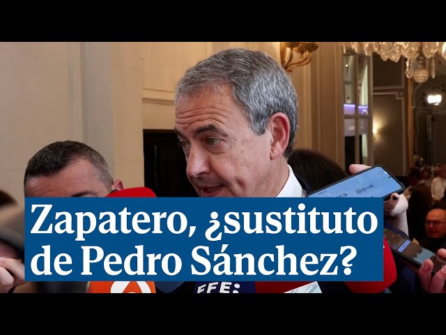 Zapatero responde a las preguntas sobre si será el sustituto de Pedro Sánchez
