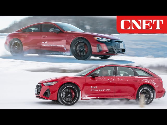 Audi's RS6 vs. E-Tron GT in the Snow!