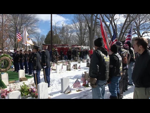 A fitting sendoff for a fallen World War II hero without any family