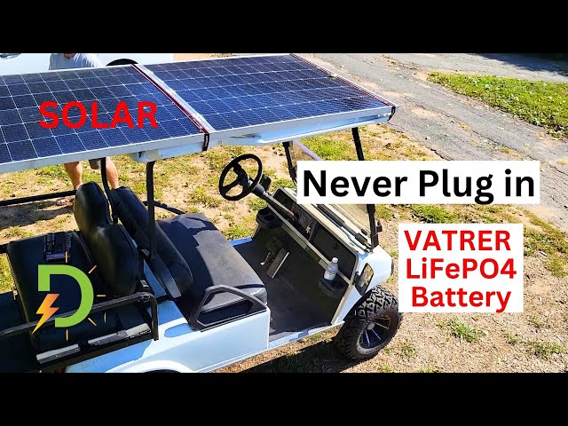 Solar + VATRER Lithium. Enough to REALLY never plug in your cart?