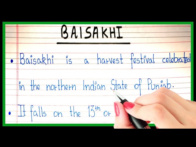 10 lines on Baisakhi in English | Essay on Baisakhi in English | Baisakhi essay in English