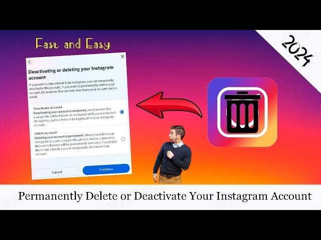How To Delete and Deactivate Your Instagram Account in PC Quick & Easy    2024