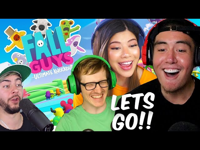 Playing Fall Guys With 3 Youtubers I Don't Like (Fall Guys Funny Moments)