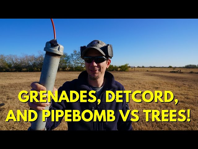 Detcord, Pipebombs, and Grenades VS TREES! (Part 1)  #topshotreeservice