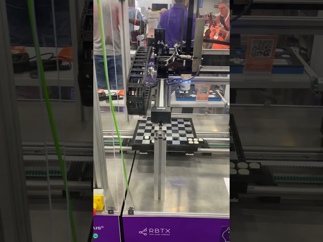 Low cost robotics playing checkers! ( Igus at Automate 2023 )