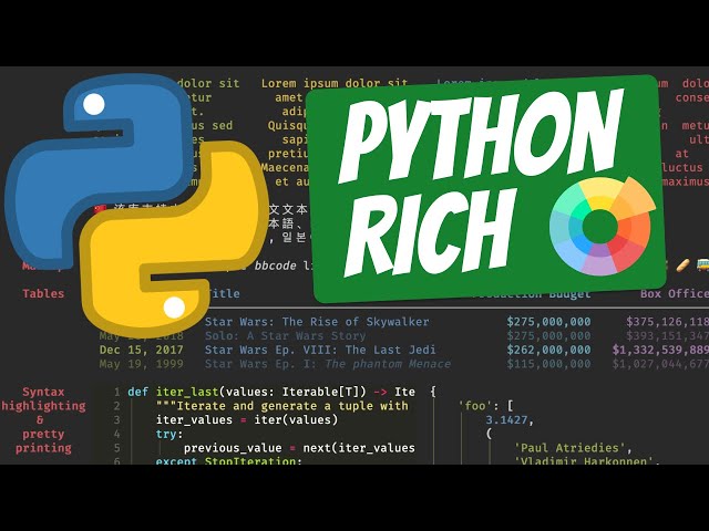 Python Rich - The BEST way to add Colors, Emojis, Tables and More...