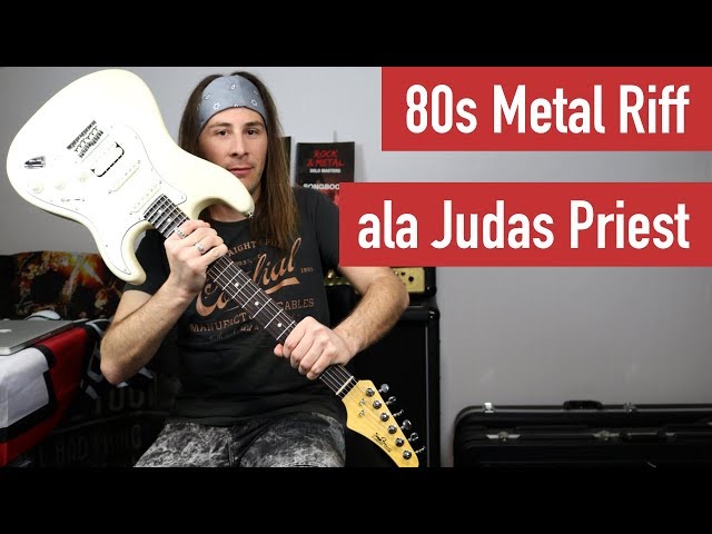 80s E-Gitarren Riff mit Double Stops im Stil von Judas Priest - Guitar Master Plan
