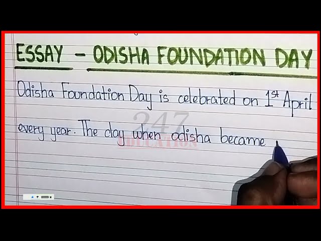 Essay on Odisha Foundation Day in English | Odisha Foundation Day essay in English