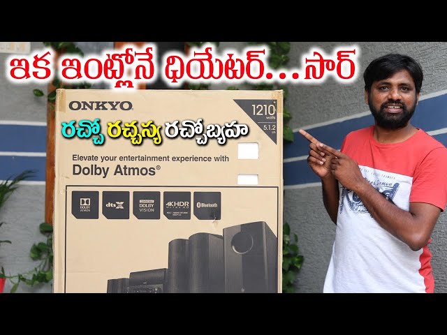 Onkyo HT-S5915,5.1.2 Dolby Atmos Enabled Home Theater System Unboxing  || In Telugu ||