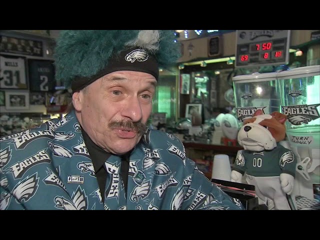 Reading man has the ultimate Eagles' Man Cave