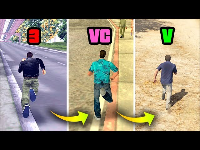 RUNNING in GTA Games (Evolution)