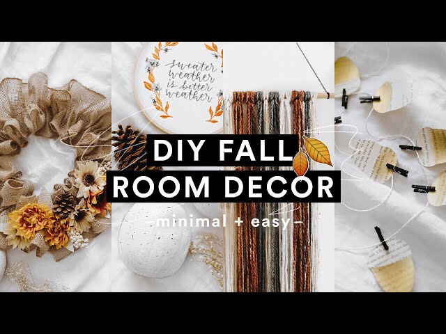 DIY Cozy Fall Room Decor (2018) 🍂🌻 Minimal + Super Easy for Autumn // Lone Fox