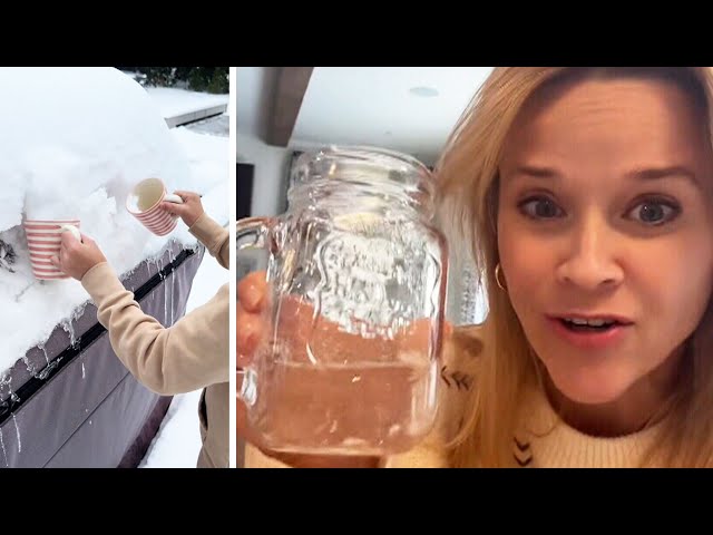 Reese Witherspoon's snow eating sparks flurry of controversy