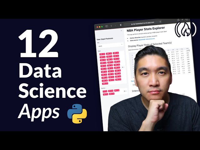 Build 12 Data Science Apps with Python and Streamlit - Full Course