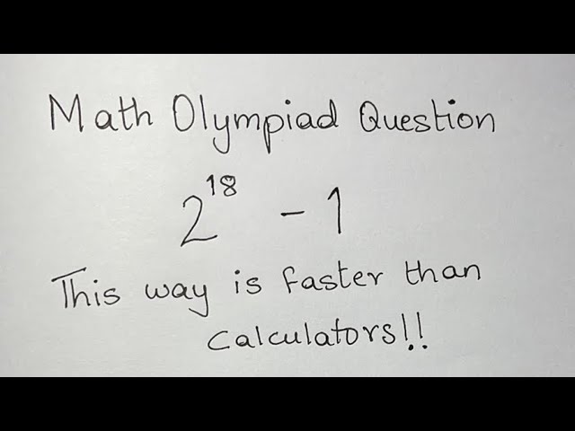 Math Olympiad Question | Calculate in 1 minute | This way is faster than a calculator!!