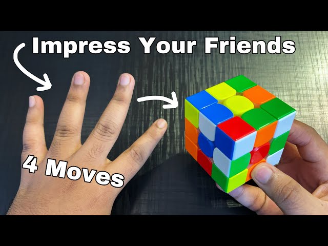 How To Solve Rubik's Cube With 4 Moves :