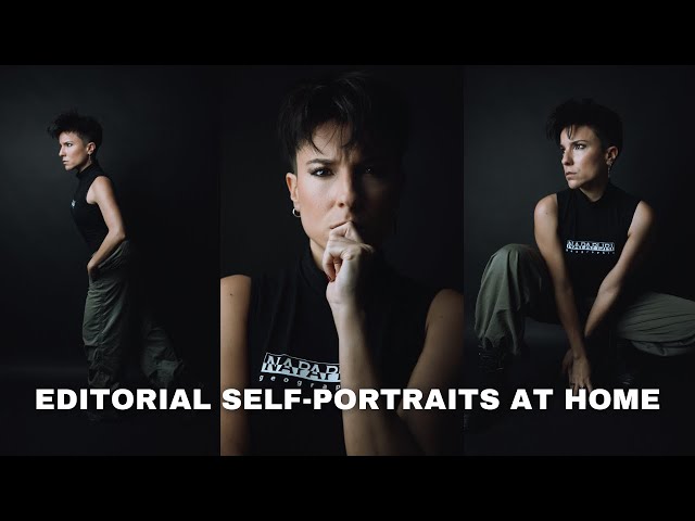 Fashion Self Portrait Photography in a Small Home Photography Studio