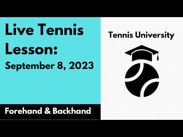 Live Beginner Tennis Lesson - Forehand & Backhand