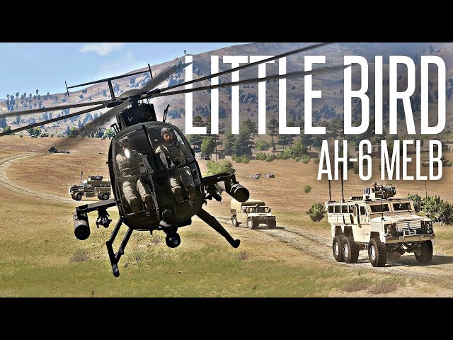 CONVOY SUPPORT WITH A HELICOPTER - ArmA 3 AH-6 Little Bird Operation