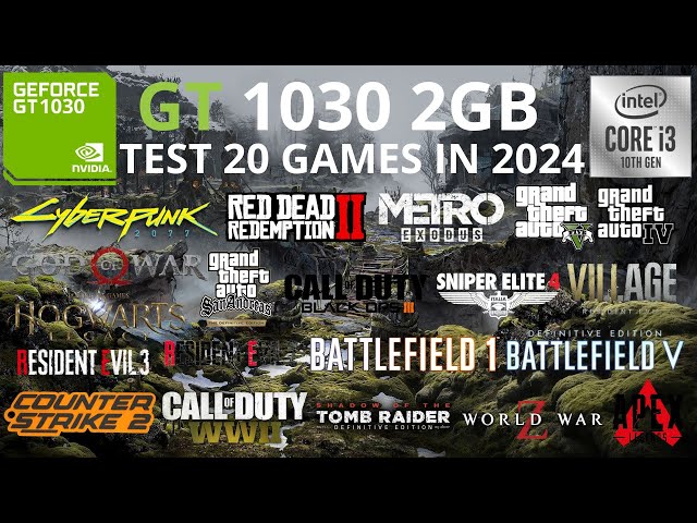 GT 1030 2GB GDDR5 - Test 20 Games in 2024